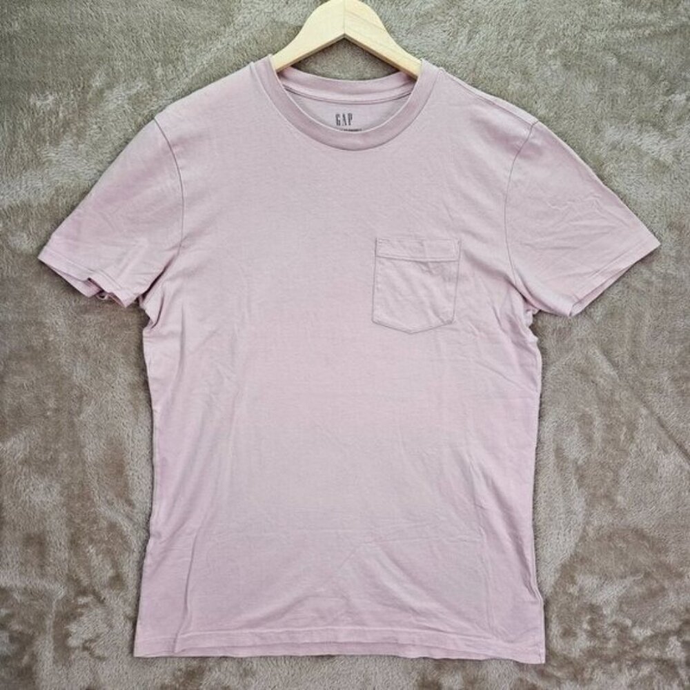 Gap Organically Grown Cotton Pocket Tee Pink T-Shirt Men's Size M Short Sleeve